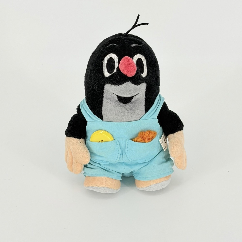 Zdenek Miler Krtek The Mole Plush 9" Blue Overalls Czech Republic Stuffed Animal